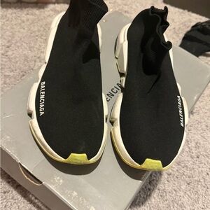 Balenciaga Black and White Sock Sneakers